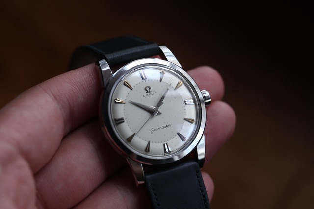 【OMEGA】 1957年製 オメガ 『シーマスター ノンデイト』 ロングドルフィン針 楔シルバーインデックス 手巻き SS / Vintagewatch / Seamaster / Cal.420
