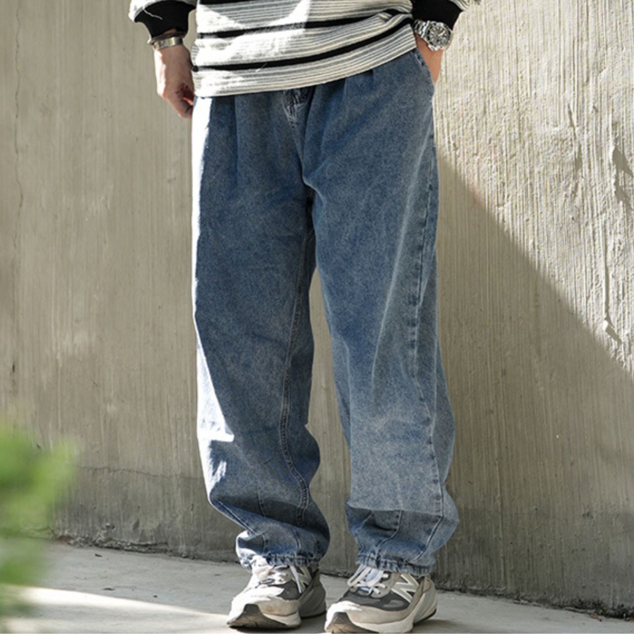 Baggy wide denim pants  0314 - 6