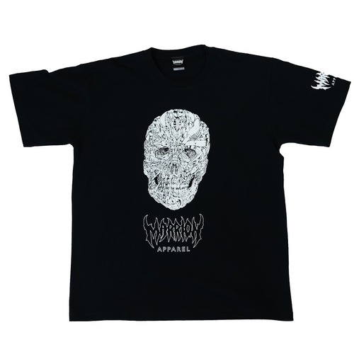 M【Cotton100％】頭蓋骨 T-shirts（Black×White）-マリアパ