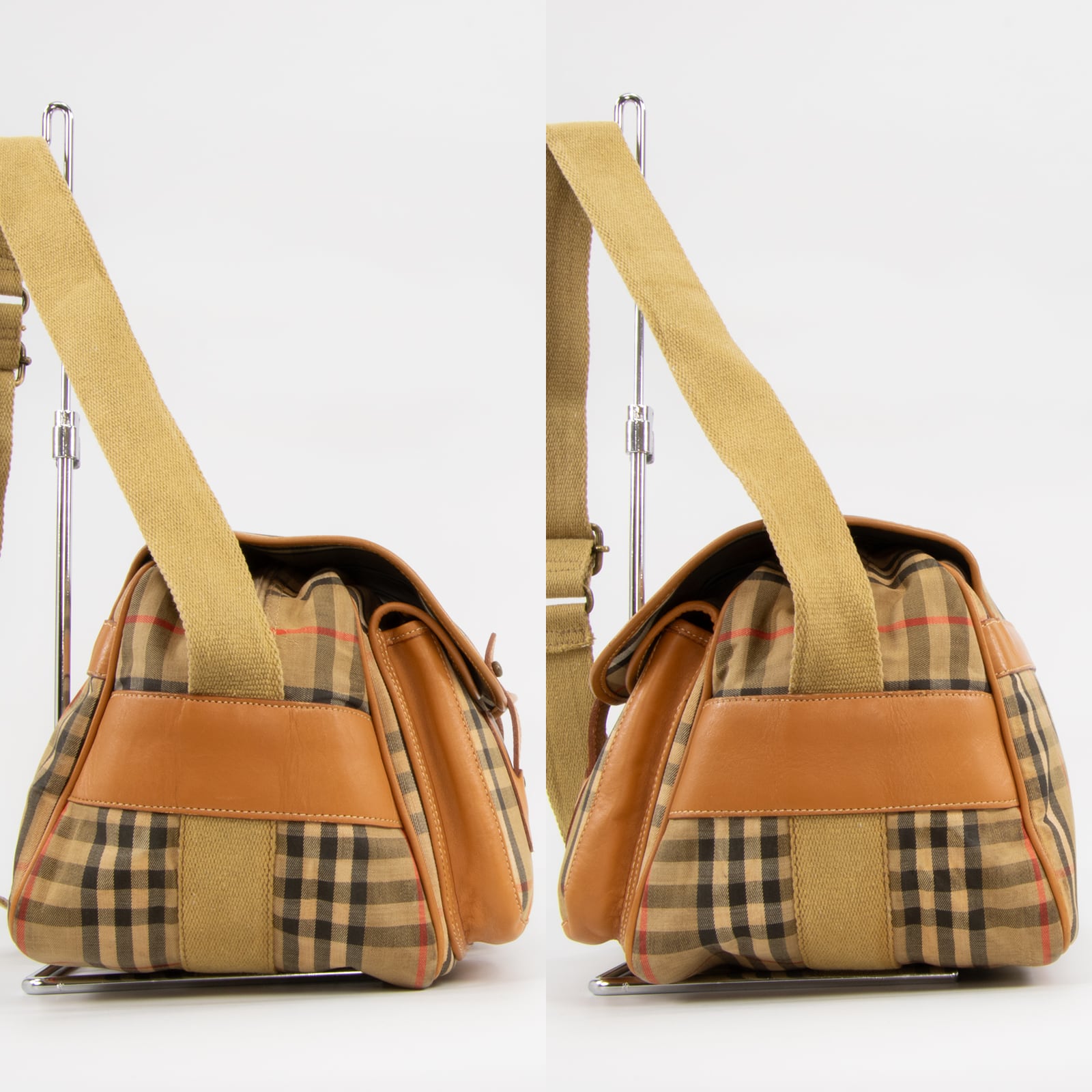 本物 オールドバーバリー ショルダーバッグ レディース 茶色