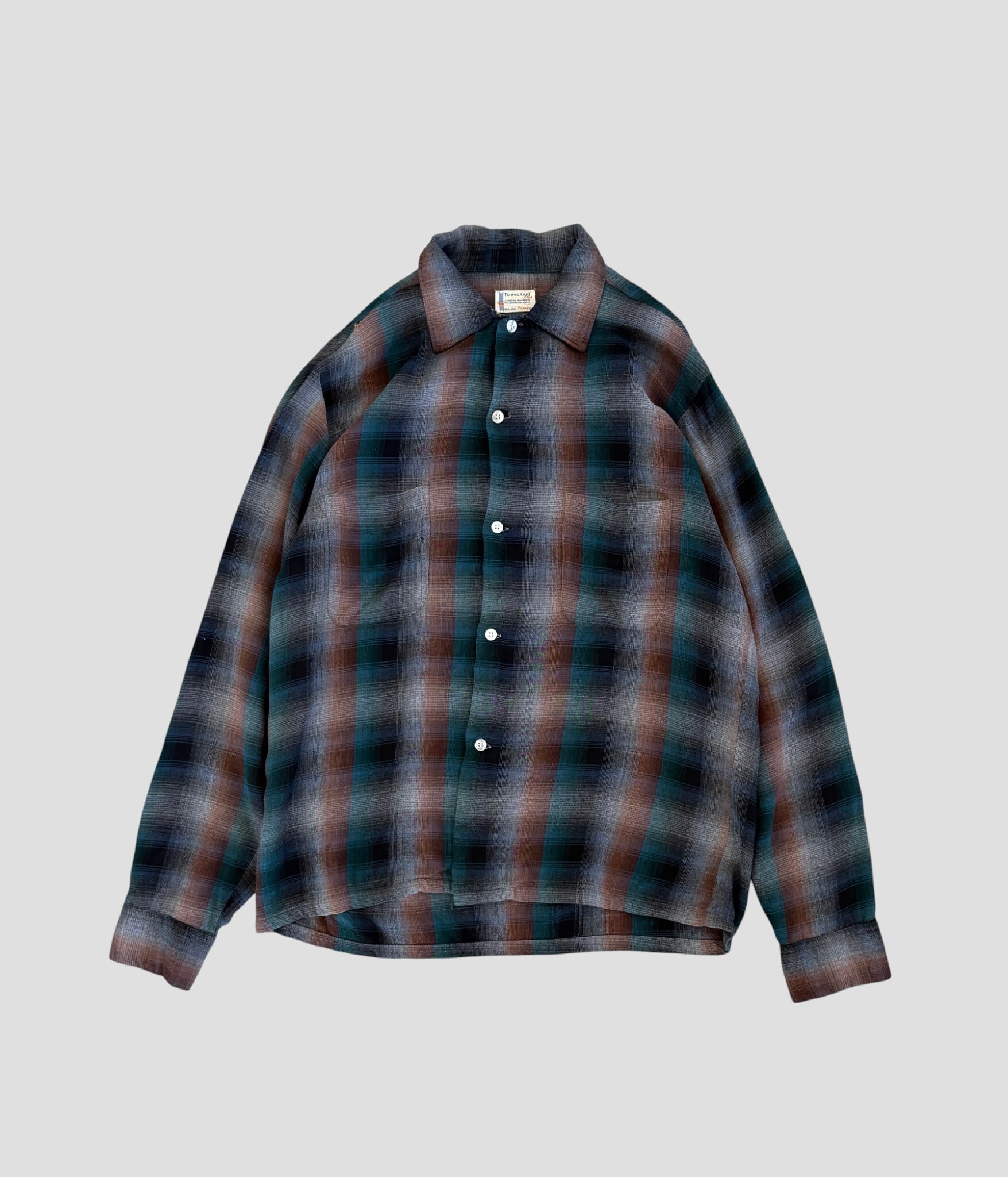 Towncraft- Vintage 60s M Ombre Check Shirt | BEGGARS BANQUET公式