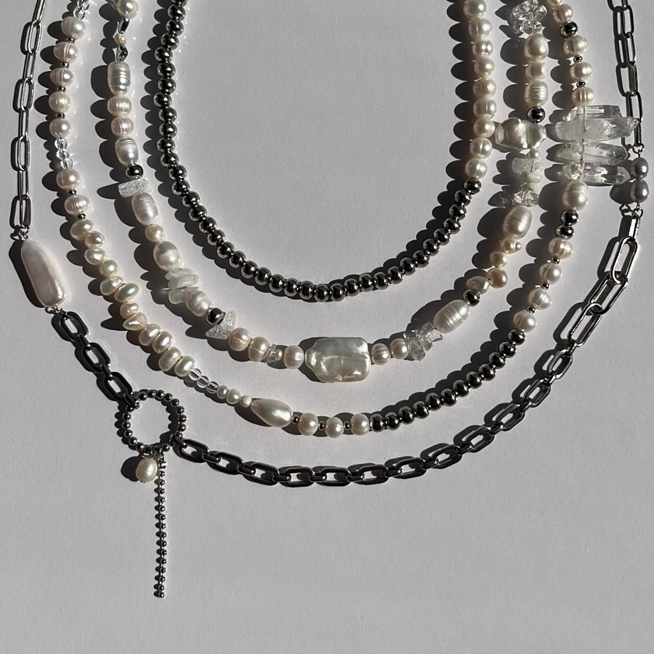 [2〜3way] バロックパール ロングネックレス ［SSN060］