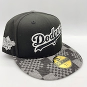 NEW ERA 59FIFTY/5950  ロサンゼルス・ドジャース　pattern denim black  7 3/8,7 1/2
