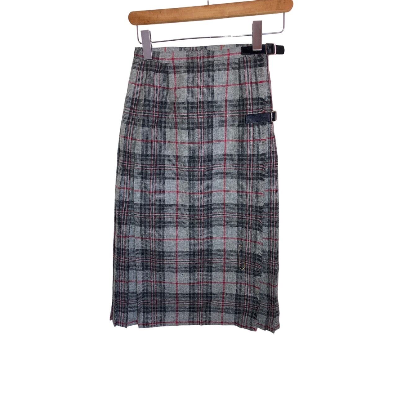 【GT.BRITAIN製】モスブルック キルトスカート チェック柄 M相当 茶緑 GT.BRITAIN製】モスブルック キルトスカート チェック柄 M相当 茶緑