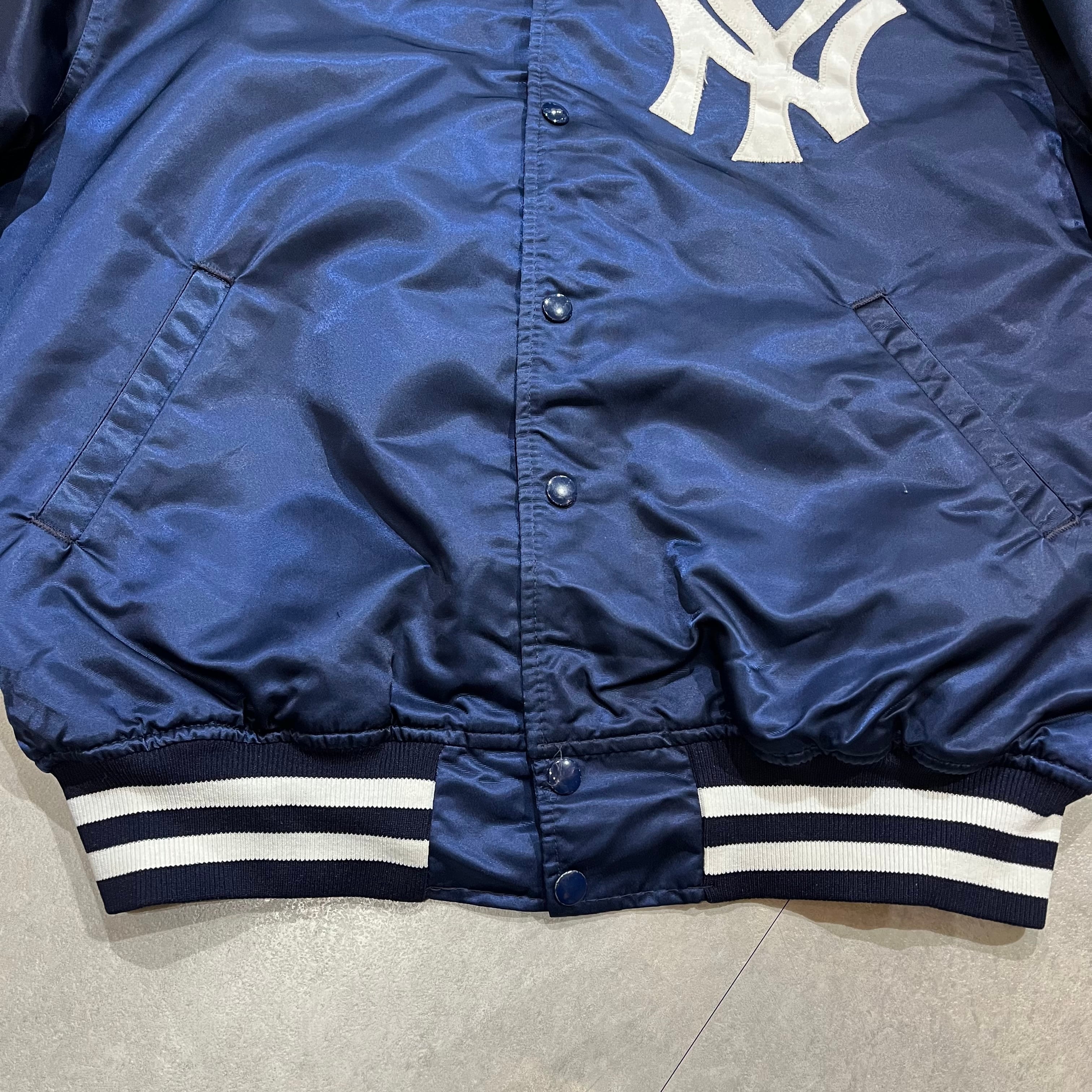 90年代 USA製【 NY Yankees 】STERTER ニューヨーク ヤンキース スターター ナイロンジャケット スタジアムジャンパー  スタジャン ネイビー 紺 古着 古着屋 高円寺 ビンテージ