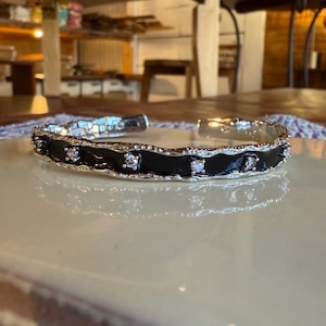 TOPANGA Jewelry Black Ripple Bangle　ブラックリップルバングル　ブレスレット　シルバーバングル　　バングル　　Bangle 　S925