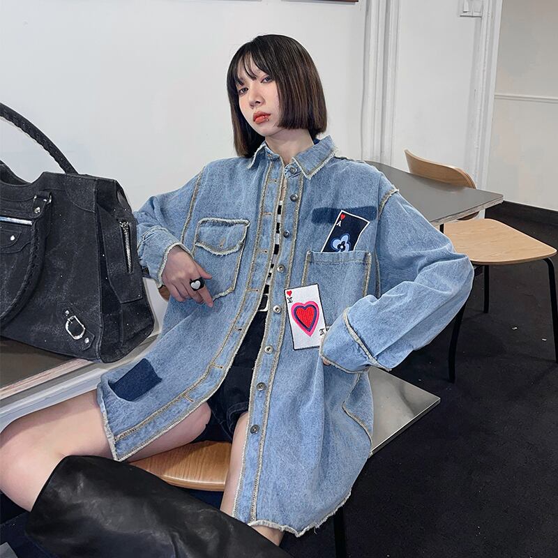 ジャケット レディースルーズ薄手カジュアル ラブタオタオダレンハウス72764966704