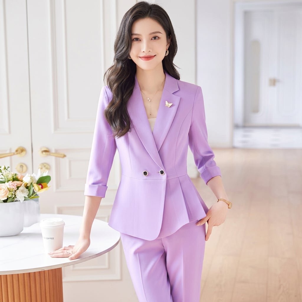 ミニスーツジャケットandバタフライブローチ(3color) A0898