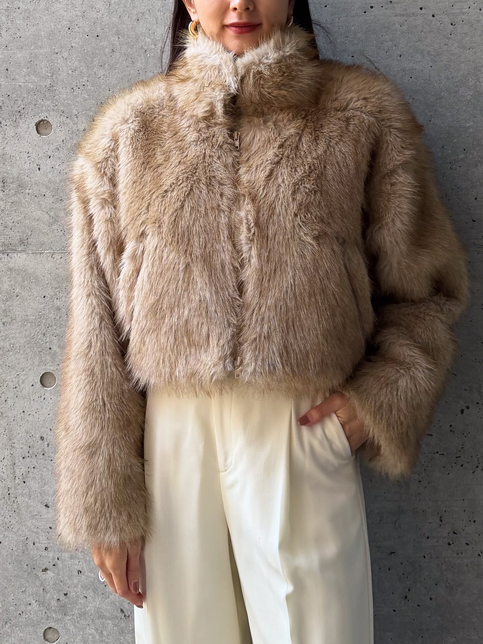 新色追加／FAUX FUR SHORT JK（ﾌｪｲｸﾌｧｰｼｮｰﾄｼﾞｬｹｯﾄ）【7543087】 | CIEL'AIR