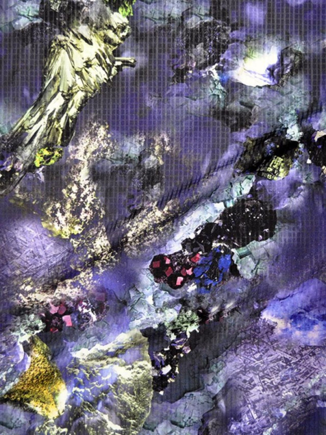 【受注商品】Rumi Rockきもの「鉱物ーミネラルの力ー」パープル　[A864]