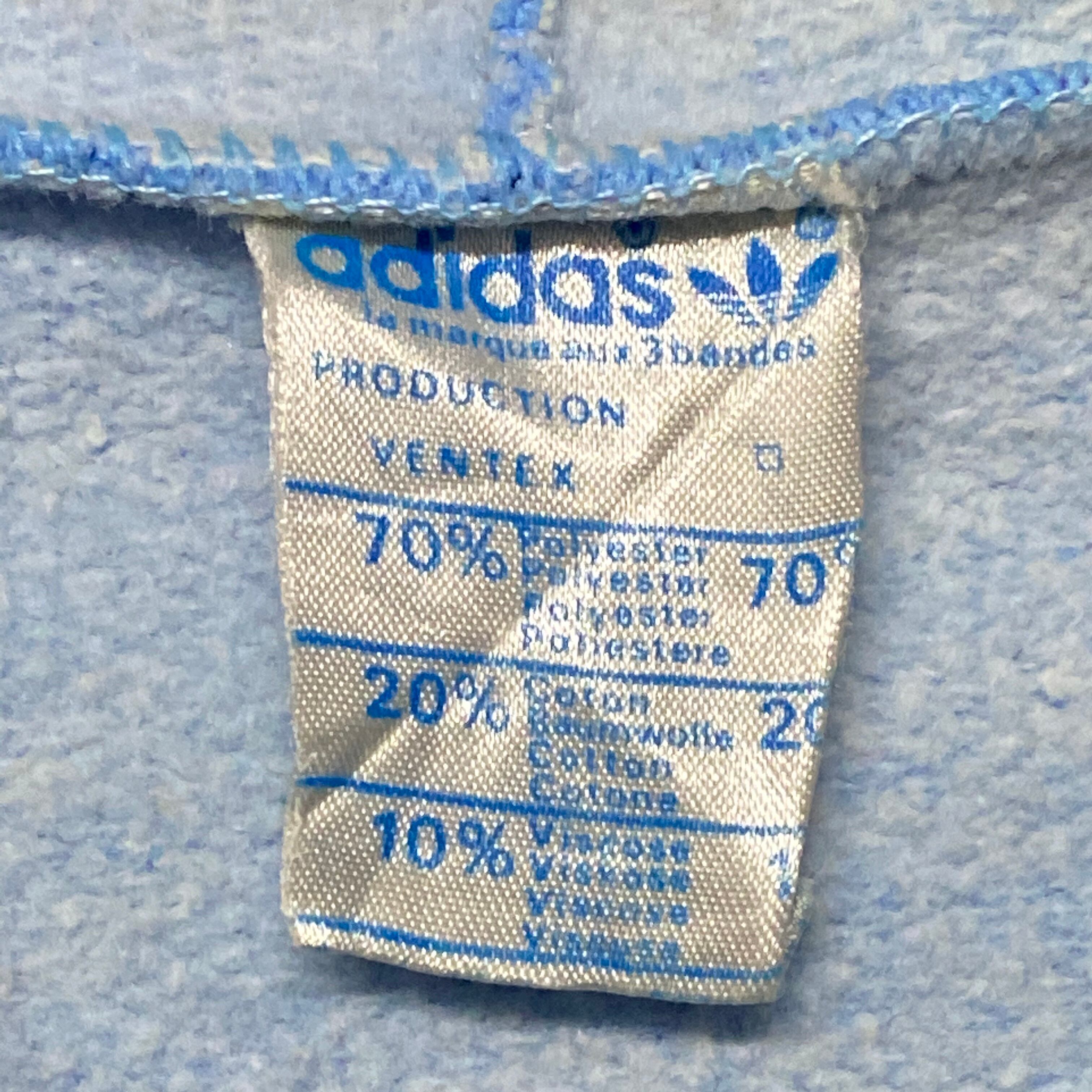 70 80年代 Ventex社製 Adidas アディダス Club Adidas クラブアディダス ジャージパーカー トラックジャケット ヴィンテージ ライトブルー 水色 メンズxs レディースm相当 古着 ジャージ トラックジャケット Cave 古着屋 公式 古着通販サイト