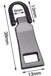 2個入り ファスナー 交換用 ジャンパー プルタブ ファスナー 引き手 修理用 カバン 財布 衣類 靴 裁縫材料 手作り 金属製 簡単ジッパー修理