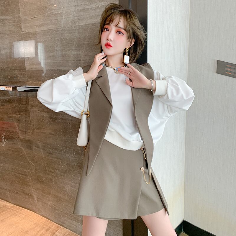 ルーズセーター ハイウェストウェストチェーン オータムスタイル 秋物 MIUCO26179746702