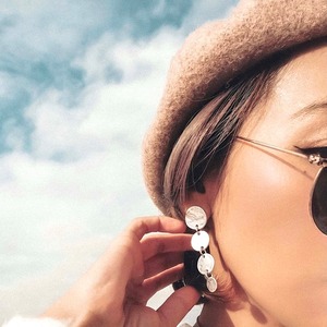 4-Plate Unevenness Pierce/Earring