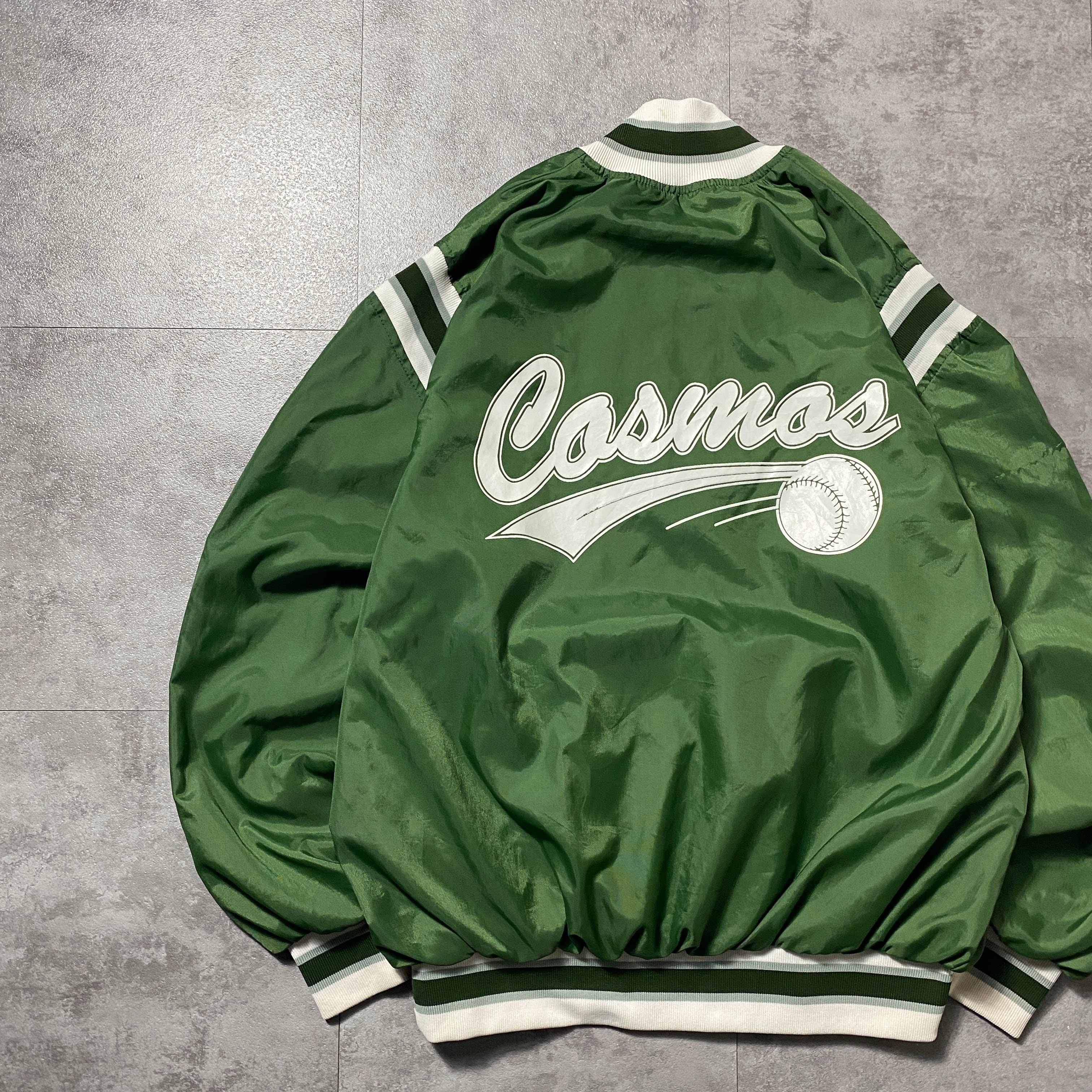 USA製】00's Birdie ハーフジップ バックプリント ラインリブ グリーン