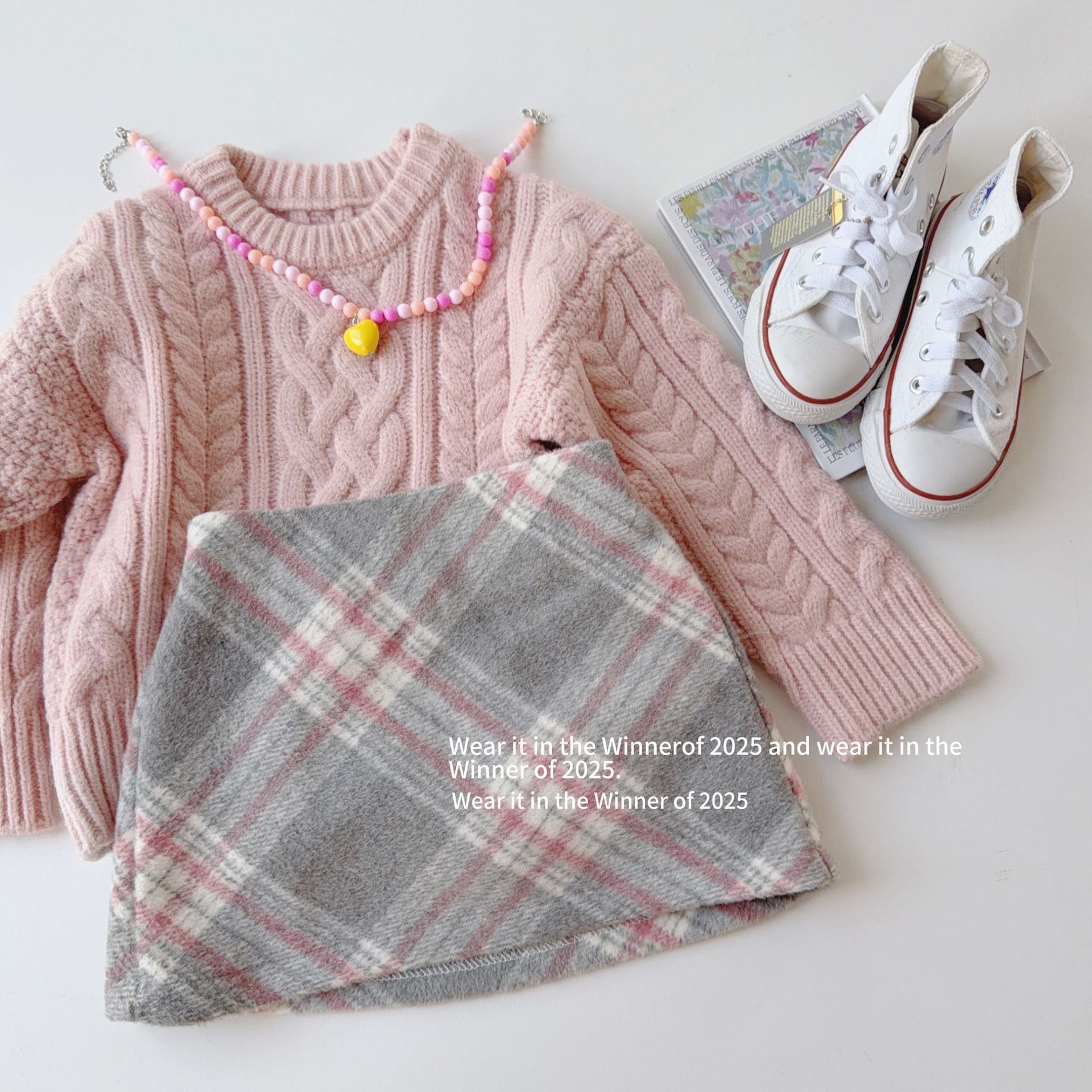 バイアスチェックミニスカート