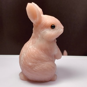 15.ピンクオパール大きいうさぎ・インテリア