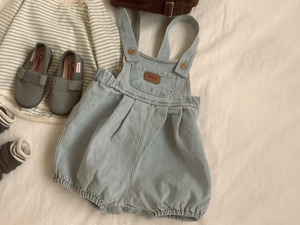 【valu bebe】パンプキンデニムサロペスーツ ライトデニム 70~80cm 24101411