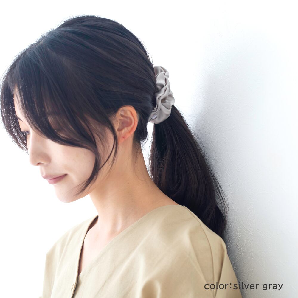 2点セット】シルク シュシュ ヘアゴム 最高級6A 22匁のシルク100