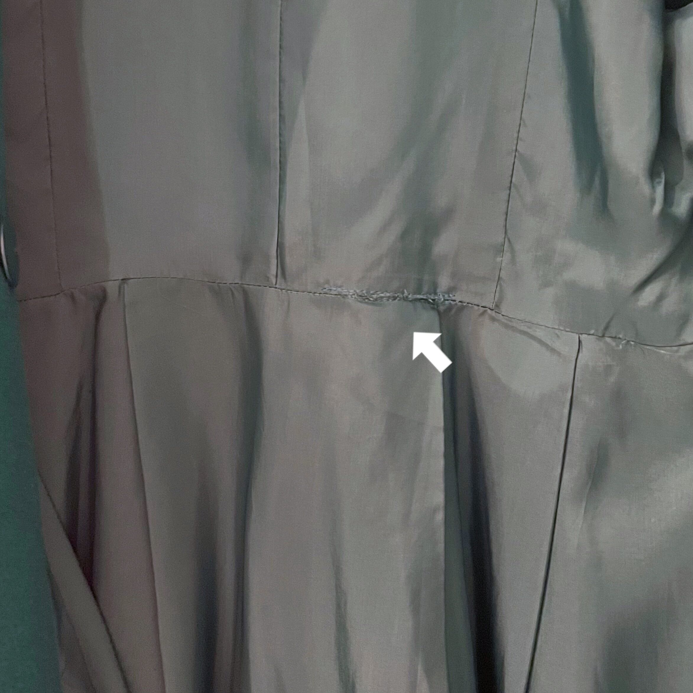 green double button flare coat