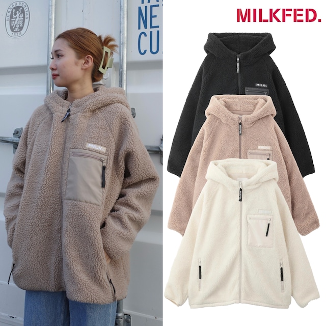 【MILKFED.】BOA ZIP UP HOODED JACKET 【ミルクフェド】