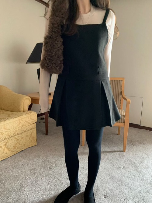 (予約) pretty young thing / Kanta wool one-piece 2color　