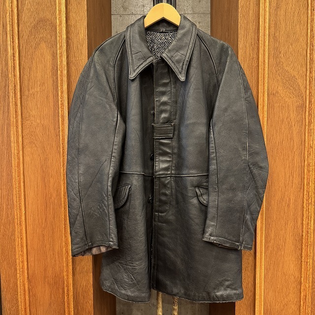 1960-70s FRENCH VINTAGE LEATHER JACKET ”GVF” ⑧