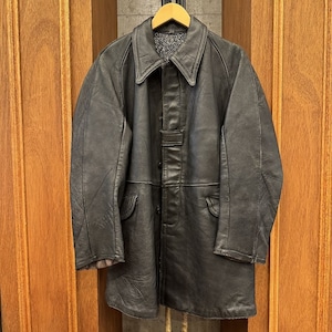 1960-70s FRENCH VINTAGE LEATHER JACKET ”GVF” ⑧