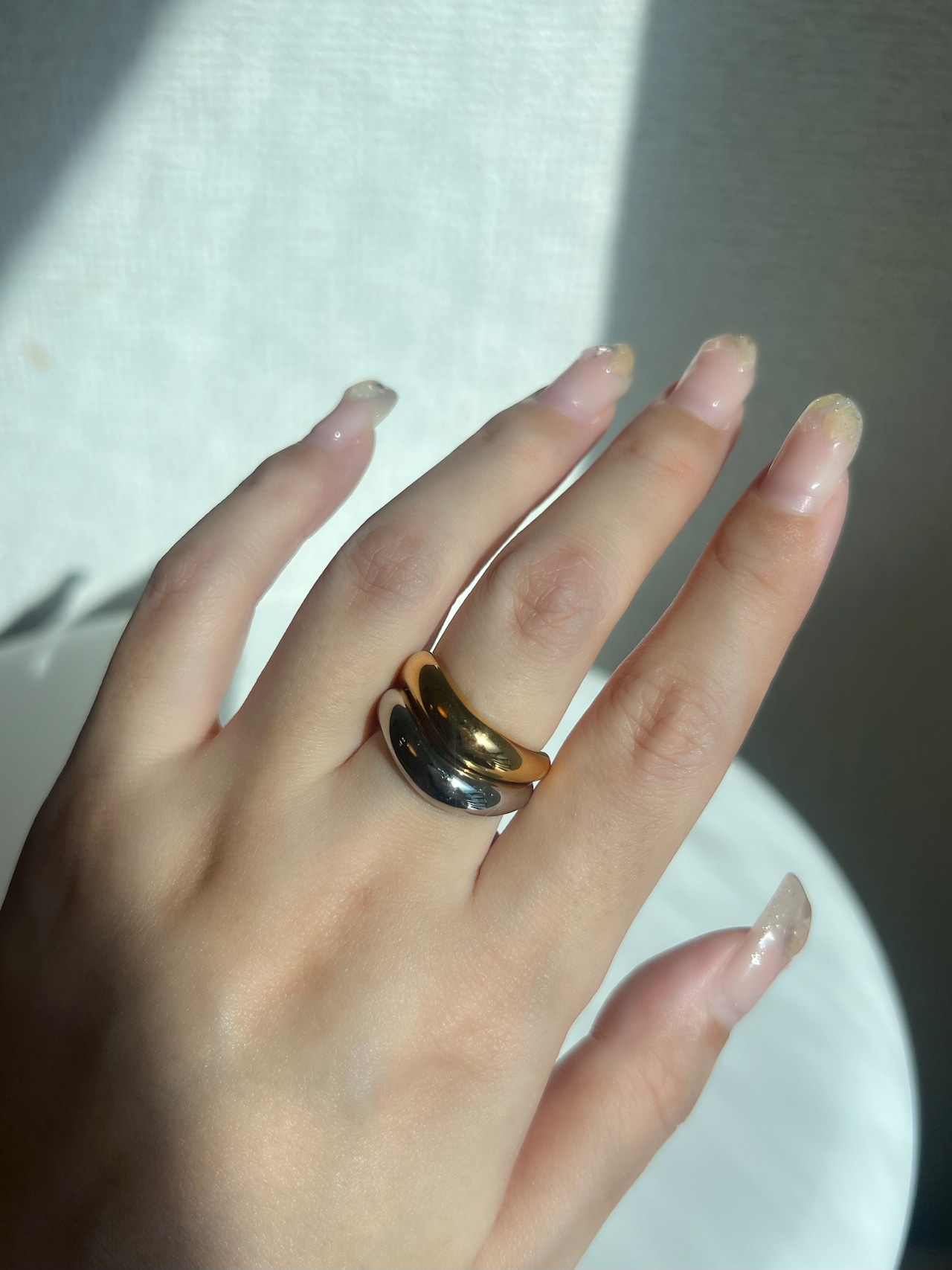 Bold wave ring