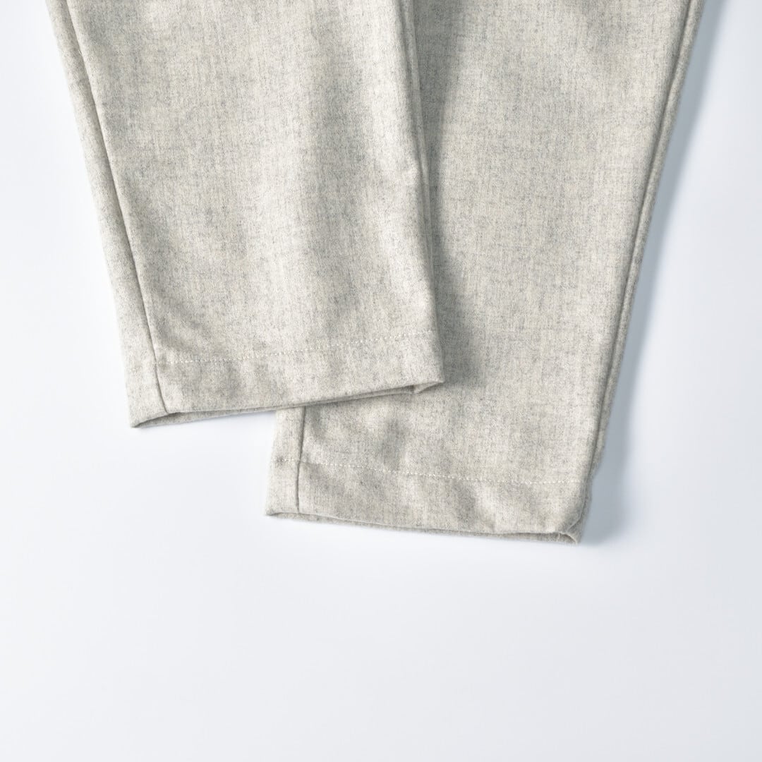 maison de soil メゾンドソイル ウールフランネルイージーテーパード