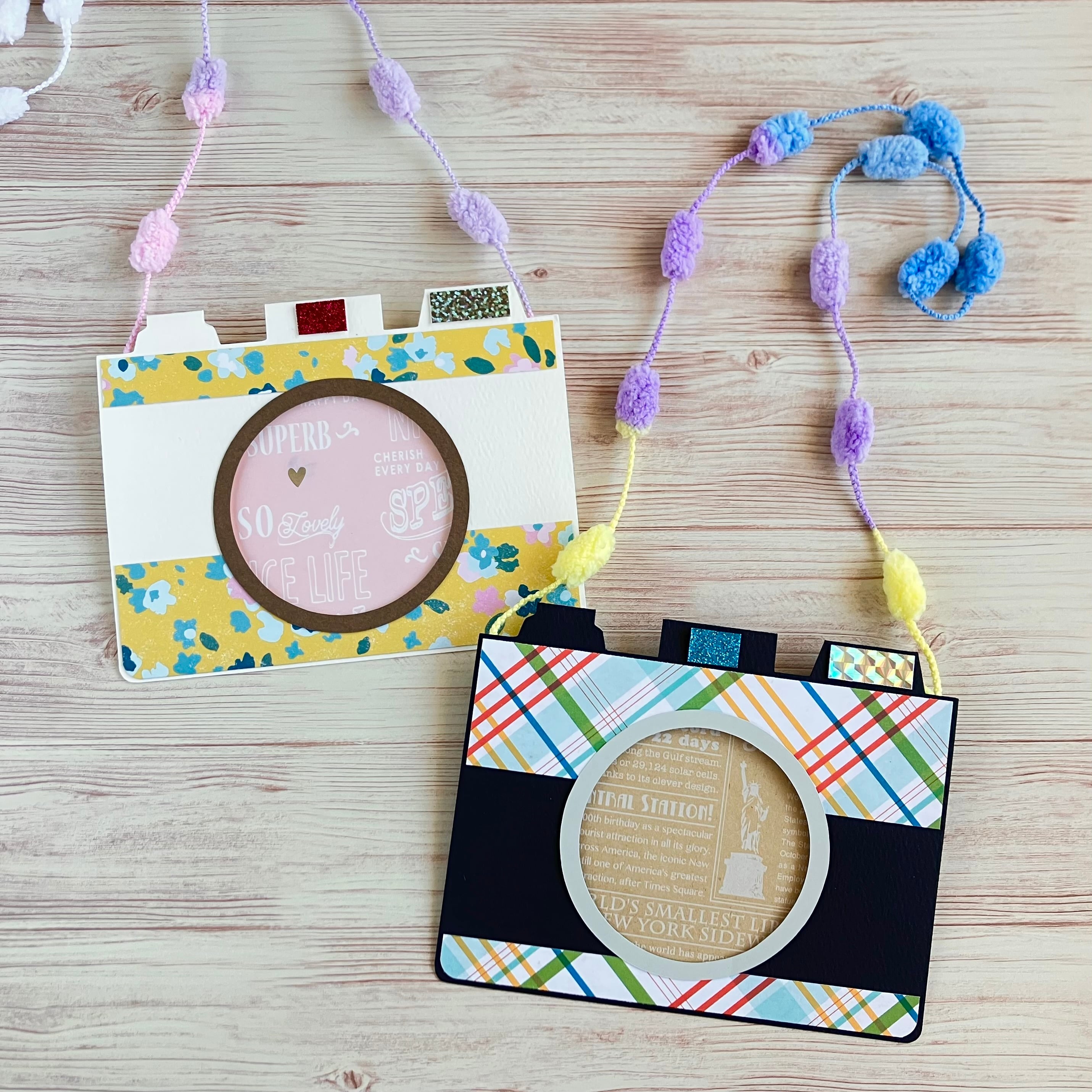 単品【カメラ型フォトカード】フルキット（黒・白） | irodori＊crafts