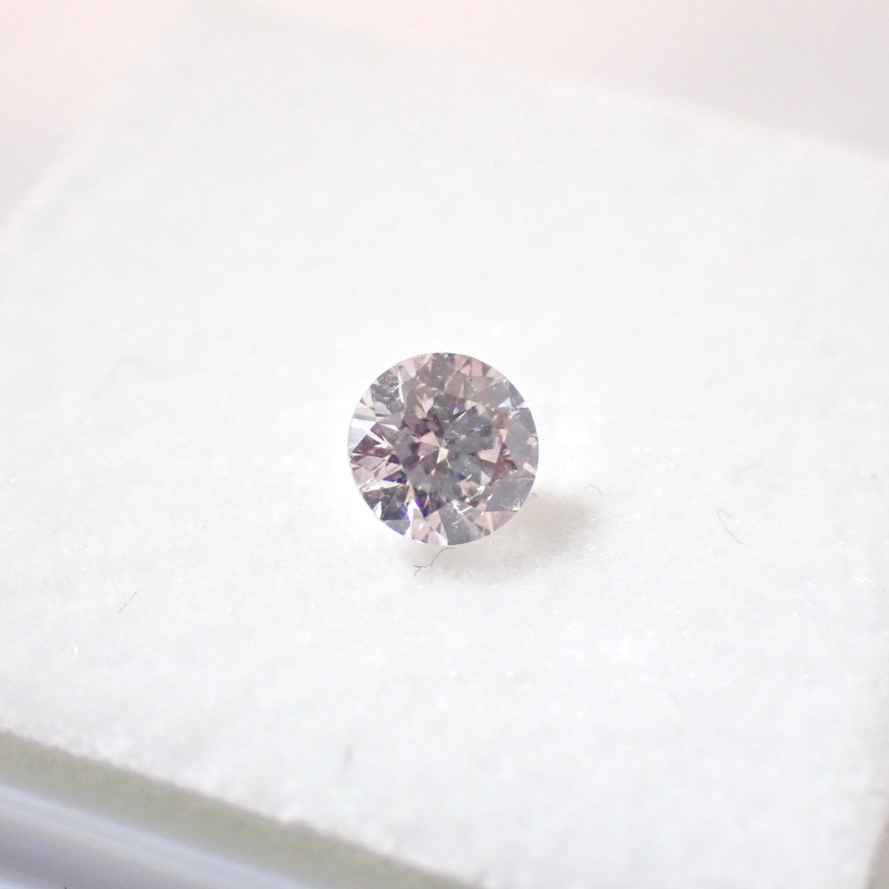 希少】 Faint Pink 0.20ct Round 3.7mm ダイヤ ダイヤモンド ルース 裸