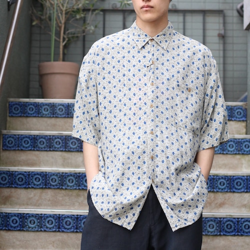 USA VINATGE BASIC EDITIONS HALF SLEEVE PATTERNED ALL OVER SHIRT/アメリカ古着半袖総柄シャツ