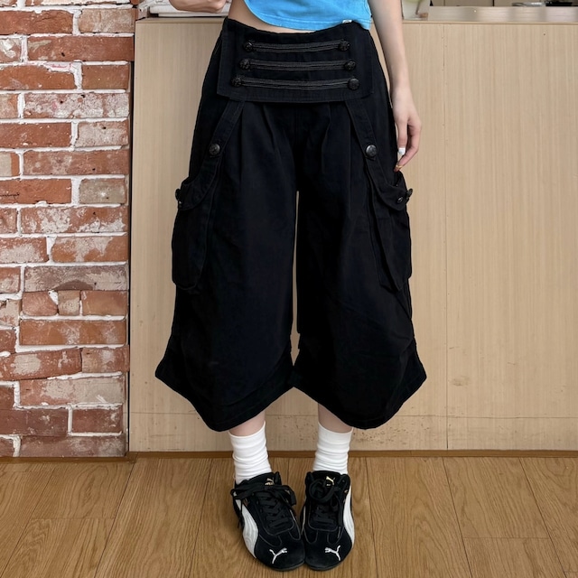 ナポレオンフロントフラップクロップドパンツ 2col R02463