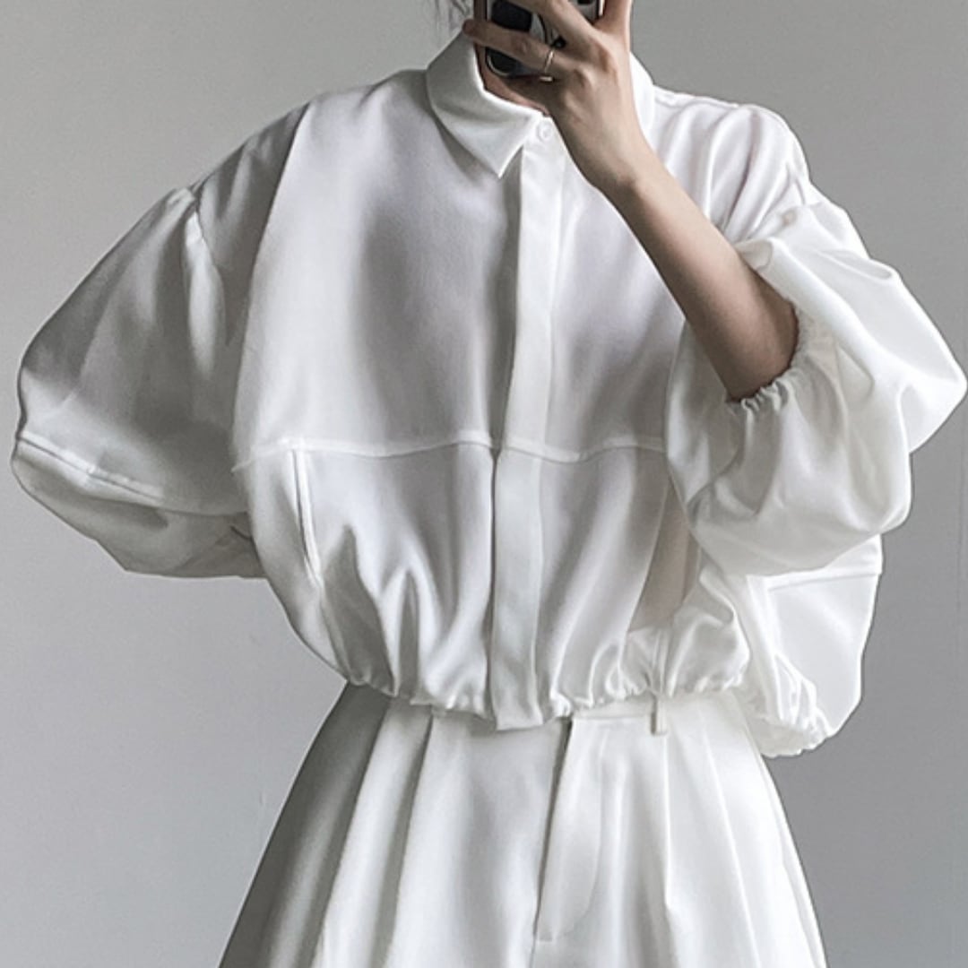 Drosthem balloon sleeve fly front cut and sew G1114