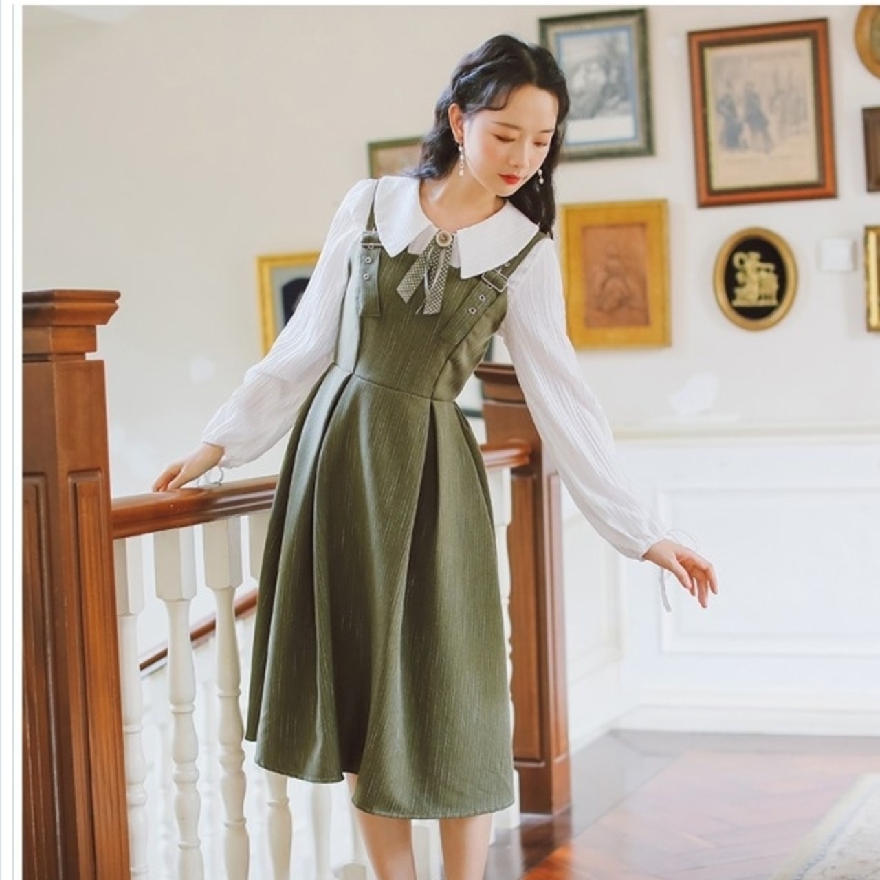 大人カジュアル レディース 春服 コーデュロイ サロペット ロング 