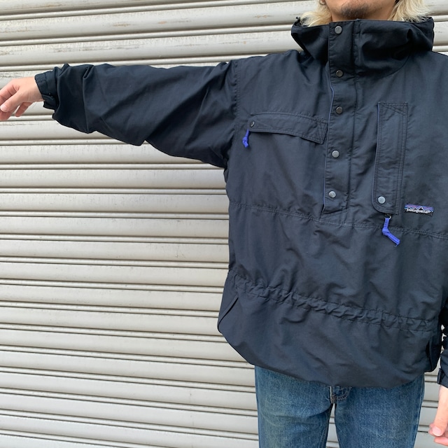 80s patagonia 香港製　バックボウルアノラック　ブラック　M