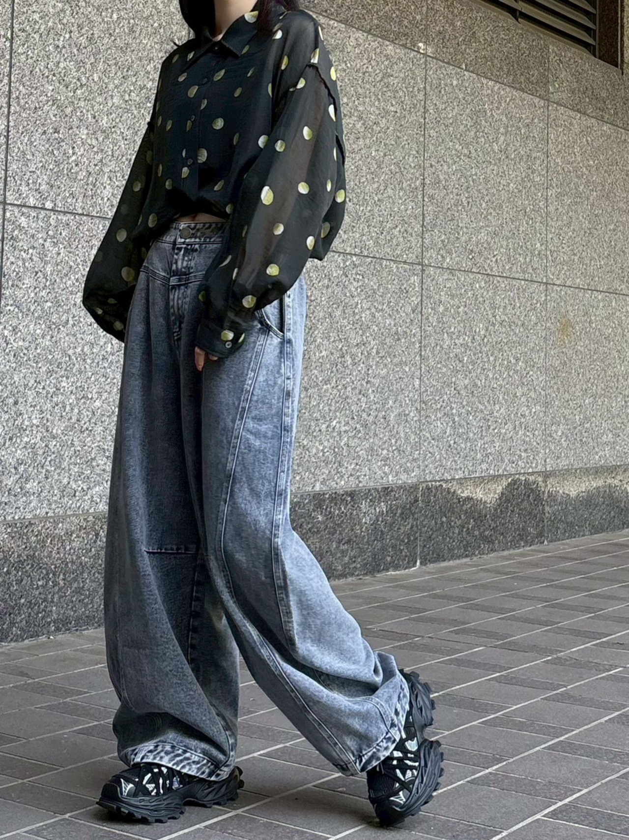 MMF141PEC カラーウォッシュ デニムパンツ