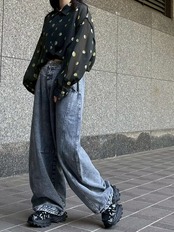 MMF141PEC カラーウォッシュ デニムパンツ