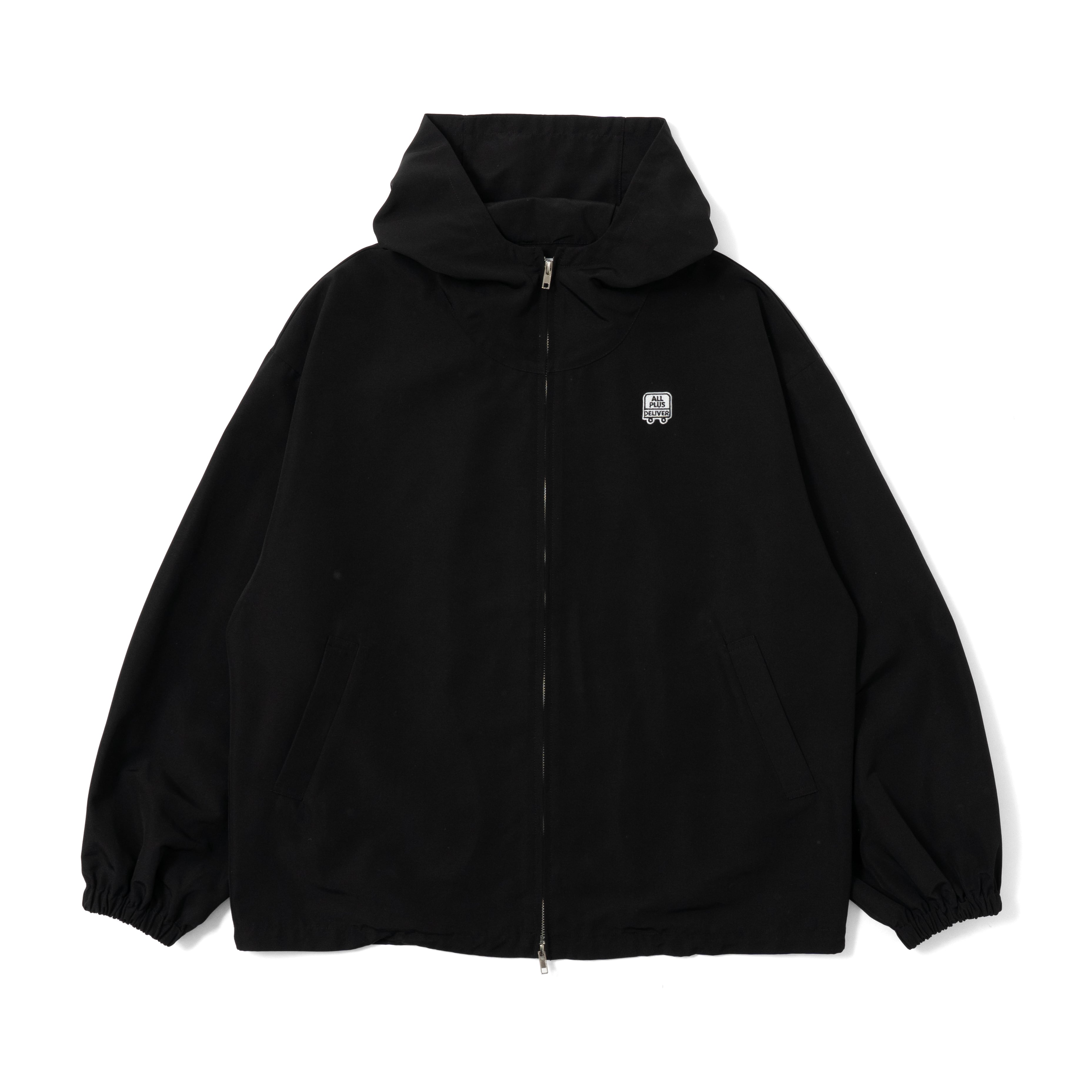 ALPSDR LOGO PATCH HOODED JACKET / BLACK