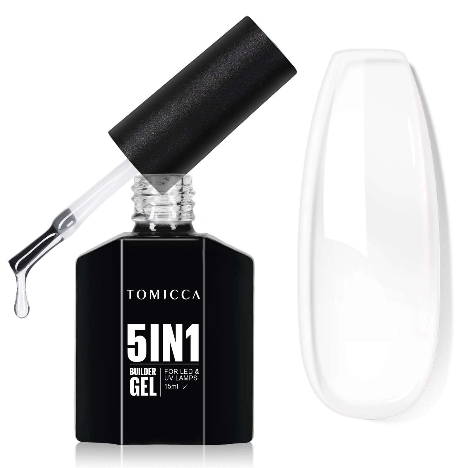 特価在庫】TOMICCA ビルダージェル 5 in 1クリアジェル 15ml 長さだし