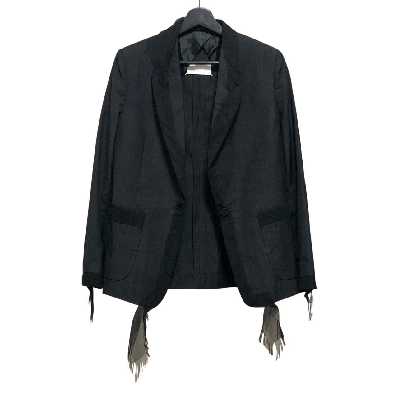 archive MAISON MARTIN MARGIELA untrimmed piping tailored jacket | NOIR  ONLINE powered by BASE