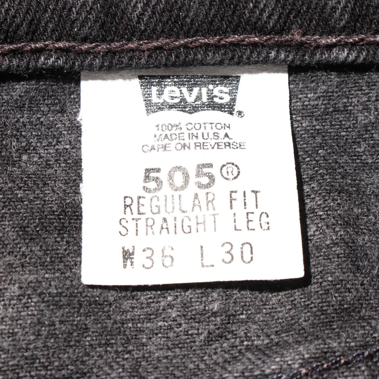 美品 36×30 Levi’s 505 USA 98年 サルファーブラック デニムパンツ リーバイス