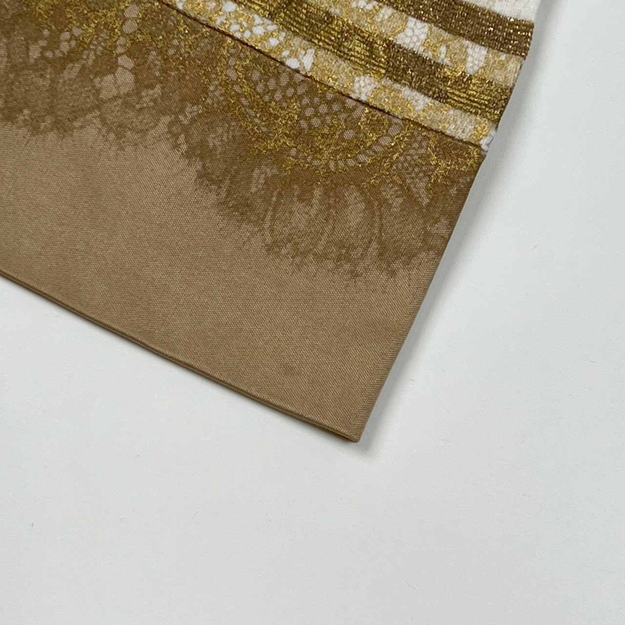 Leilian レリアン ボーダー ラメ 七分袖 Tシャツ カットソー 11/ホワイト×ベージュ系 レディース