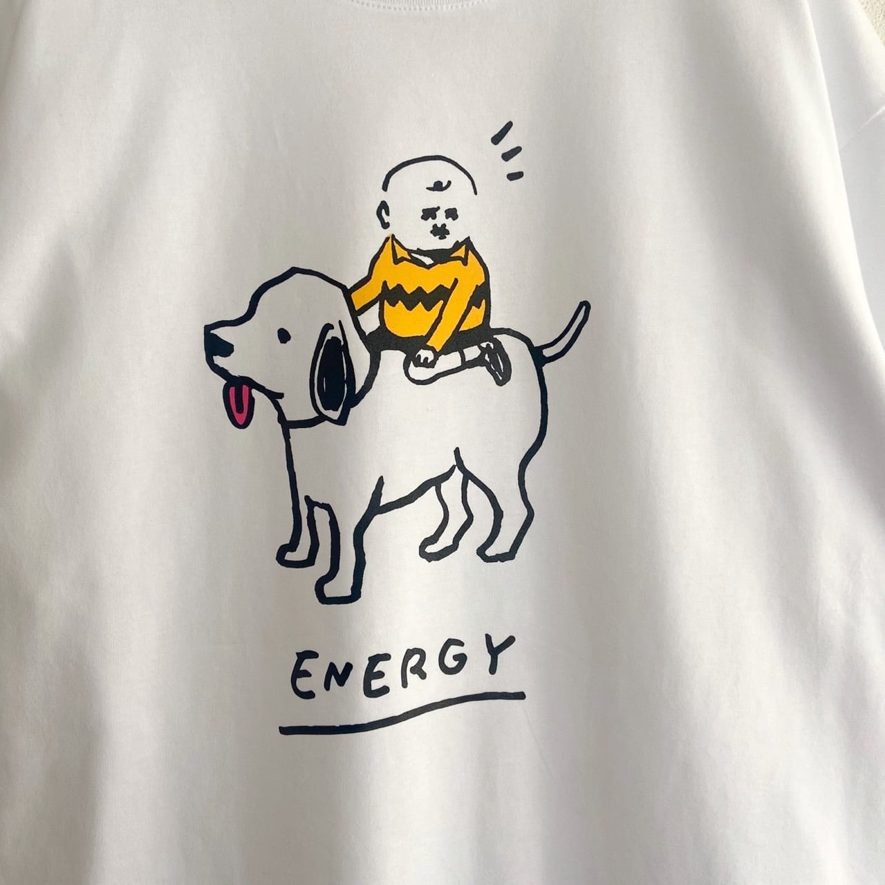 ENERGY」ボックスシルエットTシャツ（ホワイト） | YUKI HORIMOTO WEB