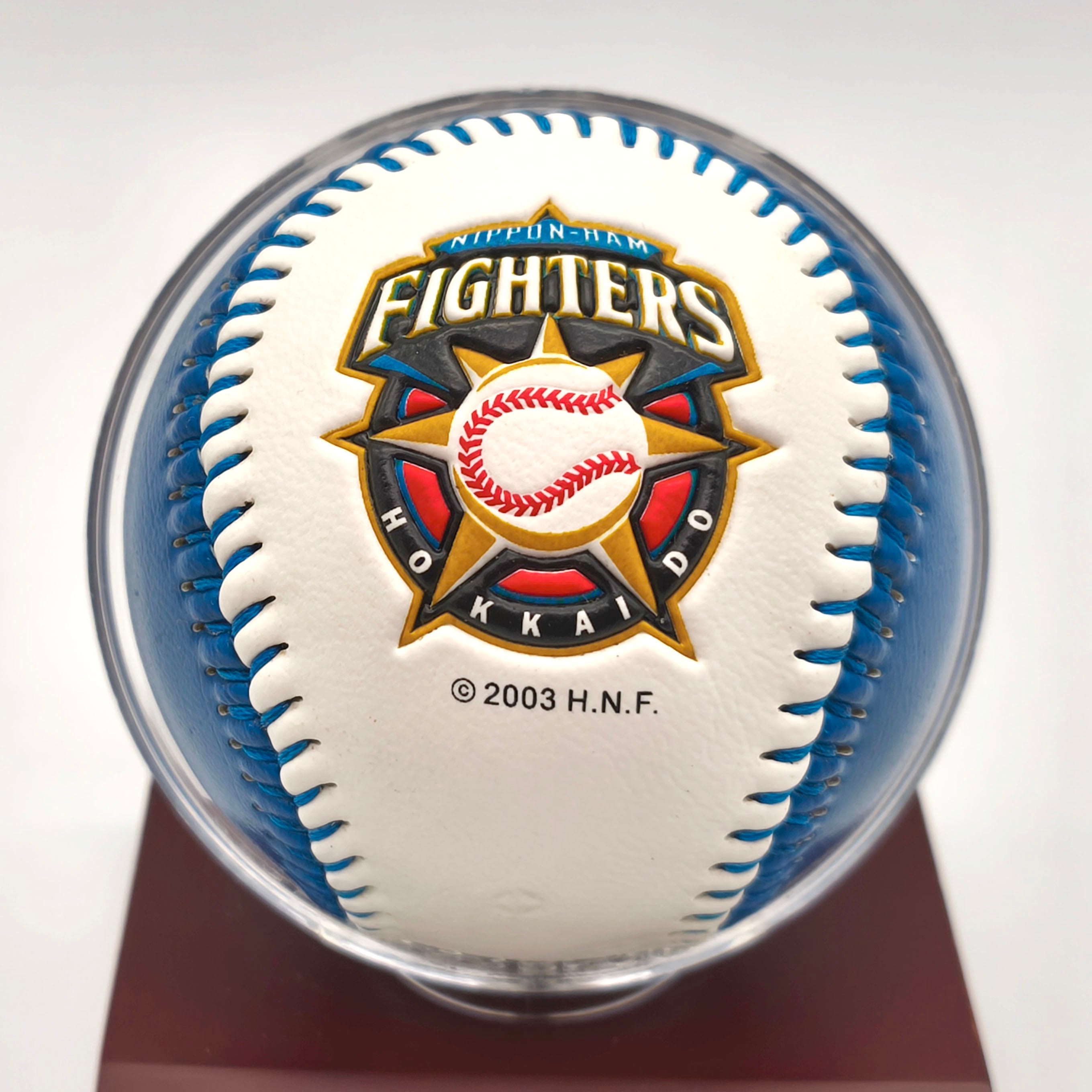 2016.優勝パレードフラッグ＆レプリカサインボール付き☆ファイターズグッズ 日本ハムファイターズ・レプリカサインボール・押本建彦・背番号61・No
