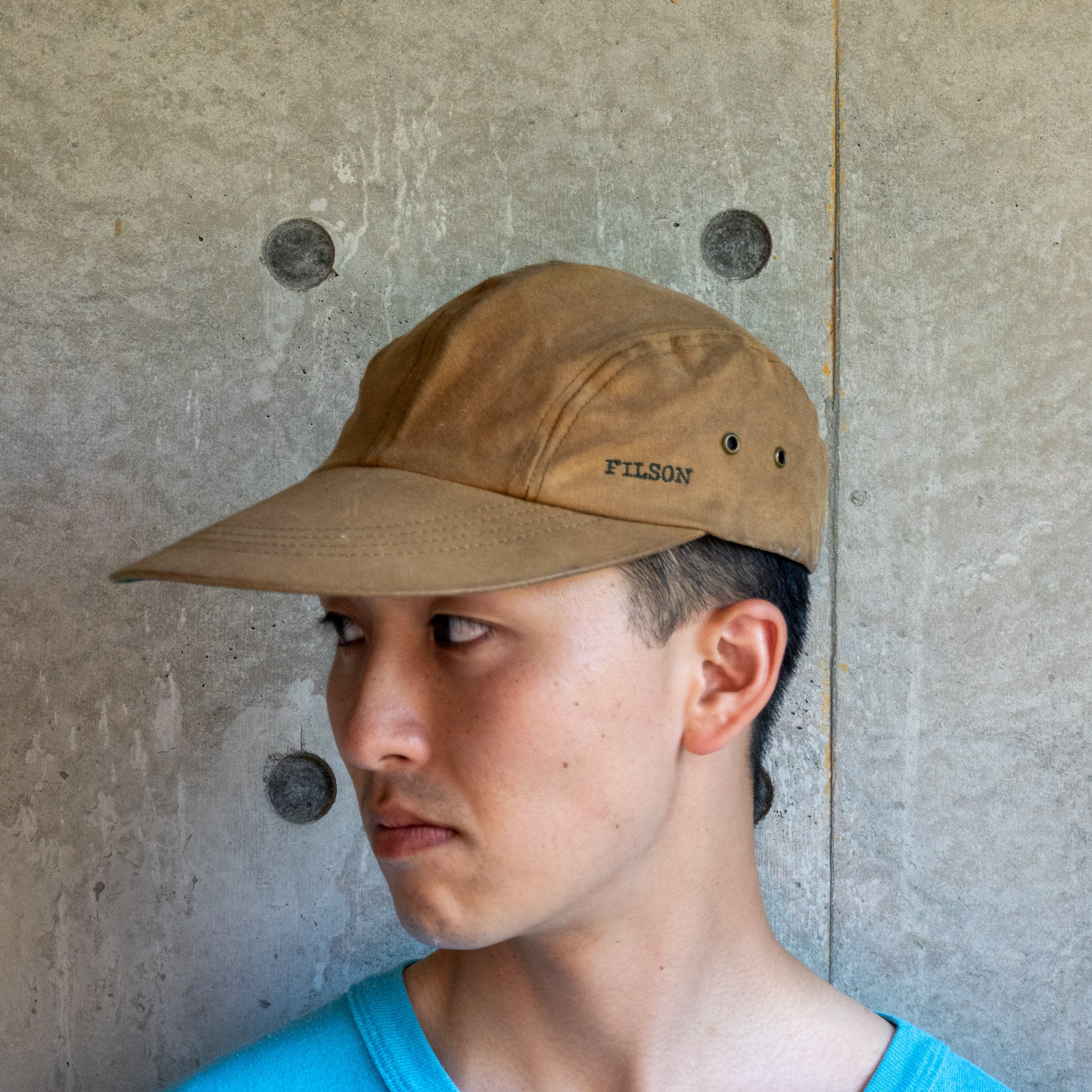 【デッドストック】80s〜USA製FILSON CAP ロングビルキャップ 1980's~ FILSON oild long bill cap | Anlien vintage online shop