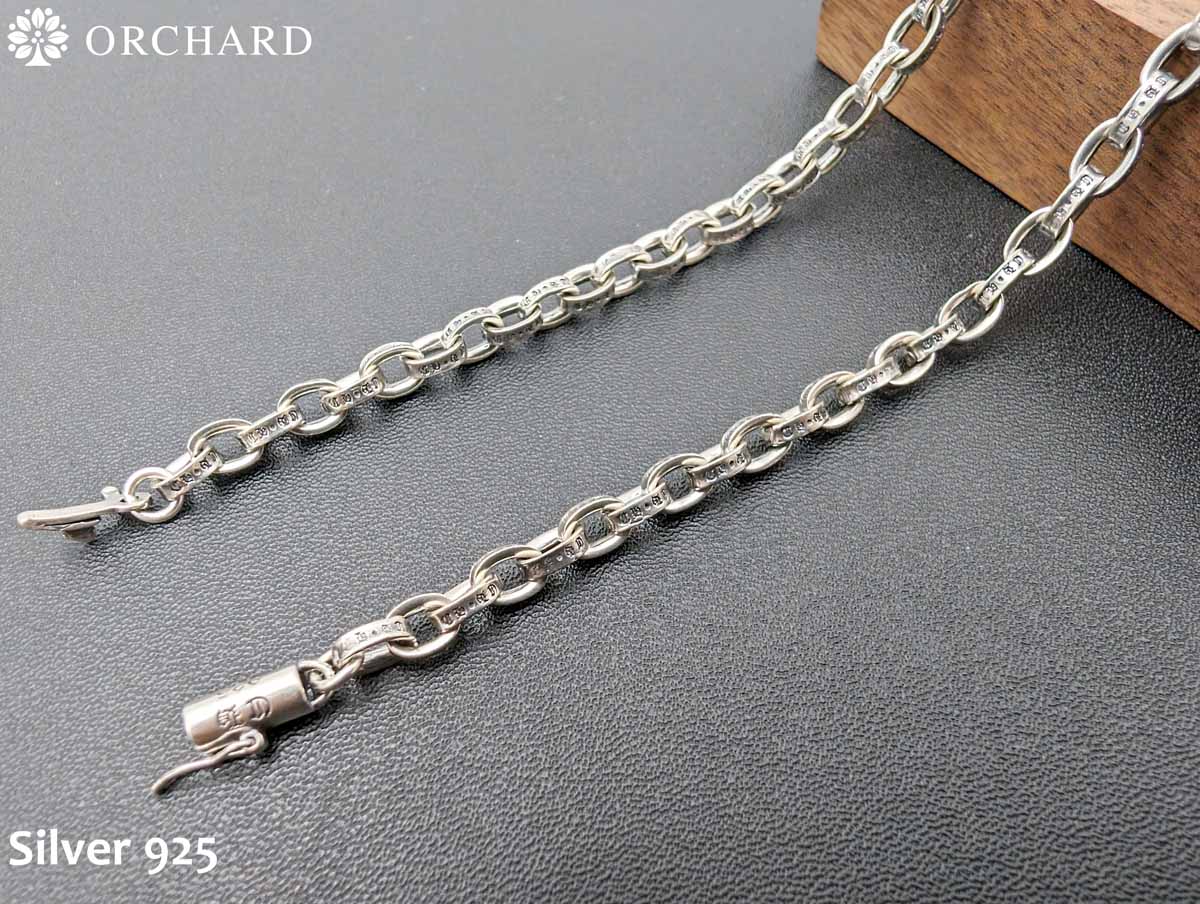50cm シルバー925 ネックレス ペーパーチェーンネックレス B系 925