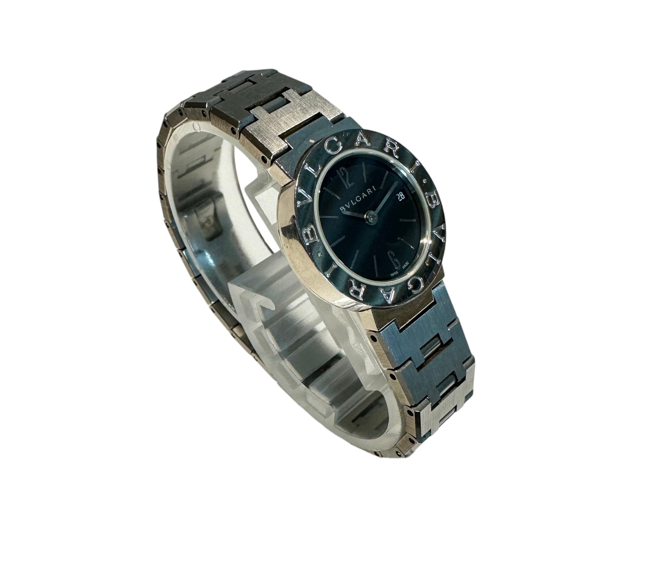 BVLGARI ブルガリBB23SS クォーツ SS ブラック文字盤 腕時計