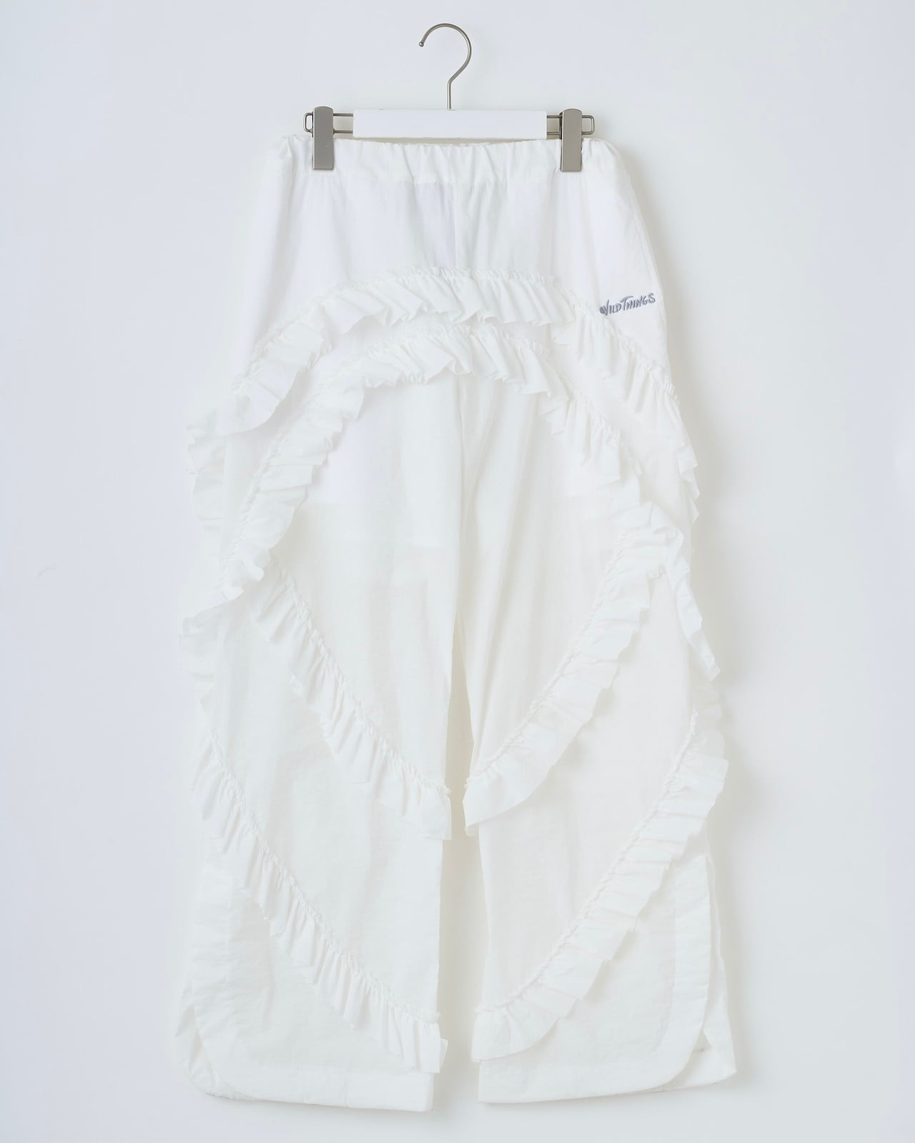naoki tomizuka【WILD THINGS frilled pants -white-】